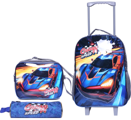 KIT MOCHILA CARRINHO+LANC.+ESTOJO CARROS BPD22095